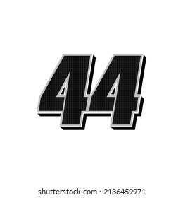 Simple Racing Start Number 44 Vector Template