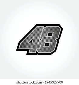 Simple Racing Start Number 48 Vector Template