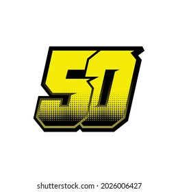Plantilla de inicio de carreras simple de 50 vectores