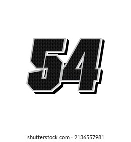 Simple Racing Start Number 54 Vector Template