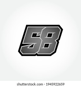 Simple Racing Start Number 58 Vector Template