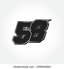 Simple Racing Start Number 58 Vector Template