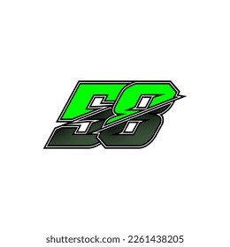 Simple Racing Start Number 58 Vector Template
