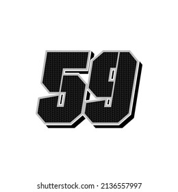 Simple Racing Start Number 59 Vector Template