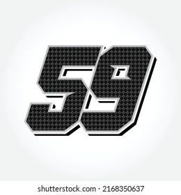Simple Racing Start Number 59 Vector Template