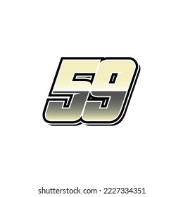Simple Racing Start Number 59 Vector Template