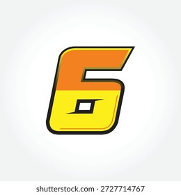 Modelo de vetor de início de corrida simples número 6