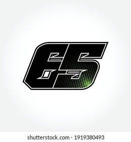 Simple Racing Start Number 65 Vector Template