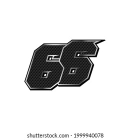 Simple Racing Start Number 66 Vector Template