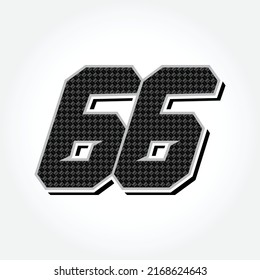 Simple Racing Start Number 66 Vector Template