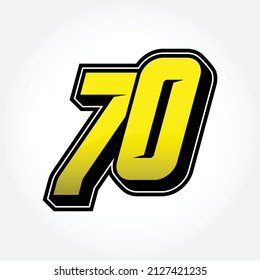 Plantilla de inicio de carreras simples de 70 vectores