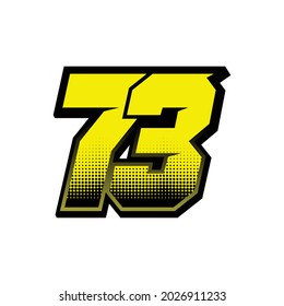Simple Racing Start Number 73 Vector Stock Vector (Royalty Free) 2026911233