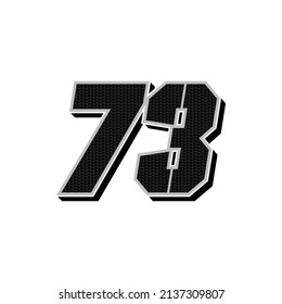 Simple Racing Start Number 73 Vector Stock Vector (Royalty Free ...