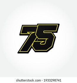 Plantilla de inicio de carreras simple de 75 vectores