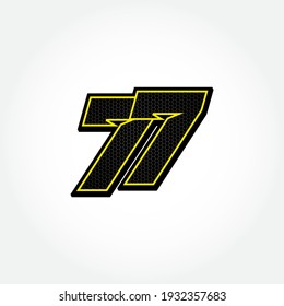 Simple Racing Start Number 77 Vector Stock Vector (Royalty Free ...