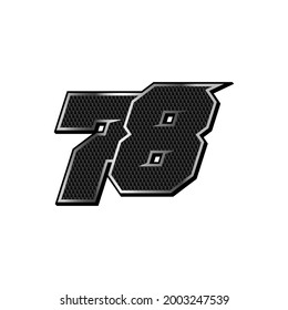 Simple Racing Start Number 78 Vector Template