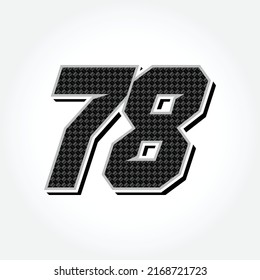 Simple Racing Start Number 78 Vector Stock Vector (Royalty Free ...