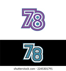 Número de inicio de carreras simple 78 - modificableVector,
Vector Racing número 78, número de carreras, número de carreras deportivas.