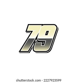 Simple Racing Start Number 79 Vector Template