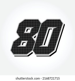 Plantilla de inicio de carreras simple número 80 vectores