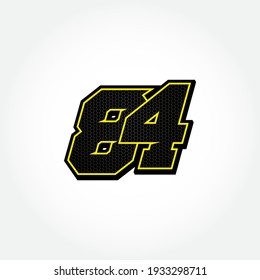 Simple Racing Start Number 84 Vector Template