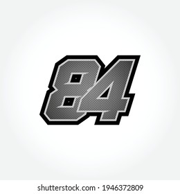 Simple Racing Start Number 84 Vector Template