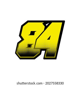 Simple Racing Start Number 84 Vector Stock Vector (Royalty Free ...