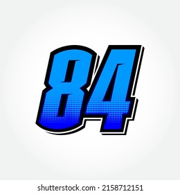 Plantilla de inicio de carreras simple número 84 vectores