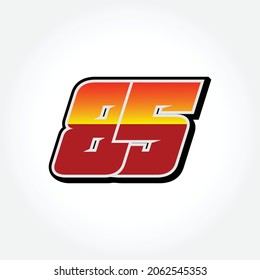 Simple Racing Start Number 85 Vector Template