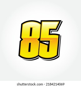 
Simple Racing Start Number 85 Vector Template