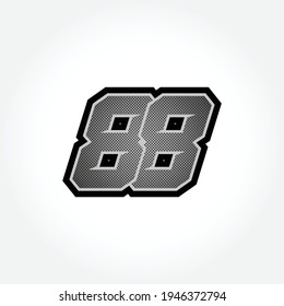 Simple Racing Start Number 88 Vector Template