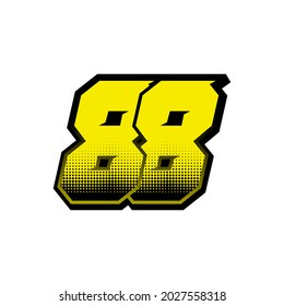 Simple Racing Start Number 88 Vector Stock Vector (Royalty Free ...