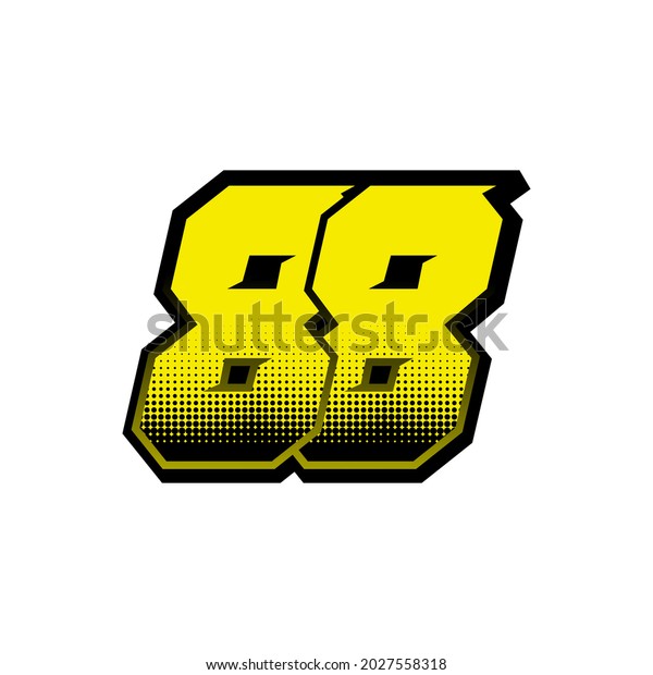 Simple Racing Start Number 88 Vector Stock Vector (Royalty Free ...