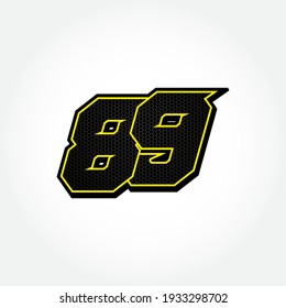 Simple Racing Start Number 89 Vector Template