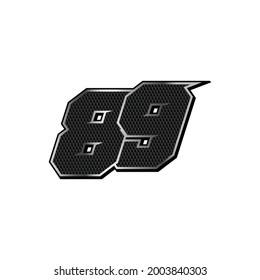 Simple Racing Start Number 89 Vector Template