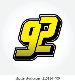 Simple Racing Start Number 92 Vector Template