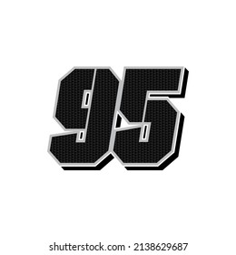 Simple Racing Start Number 95 Vector Template