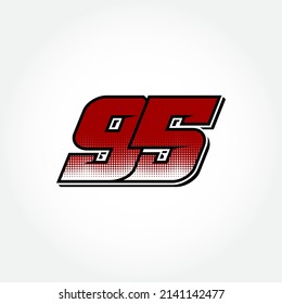 Simple Racing Start Number 95 Vector Template