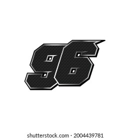 Simple Racing Start Number 96 Vector Template