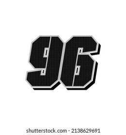 Simple Racing Start Number 96 Vector Template