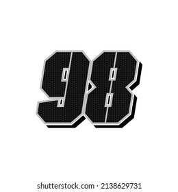 Simple Racing Start Number 98 Vector Template