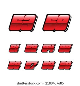 Simple Racing Start Number Vector Set