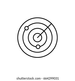 Simple radar line icon. Icon for mobile and web interfaces