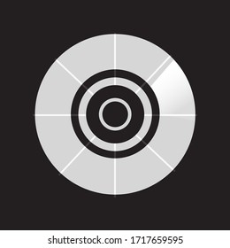Simple Radar Vector Icon Logo