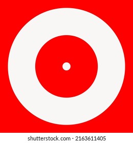 Sencillos círculos radiales, radiantes y concéntricos. Destino, objetivo, icono de topo, símbolo