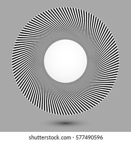 Simple radial swirl lines shape illustration, background.