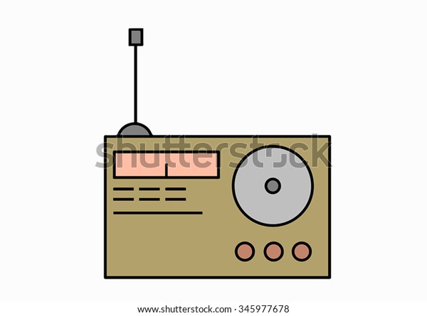 Simple Radio Box Antenna Stock Vector (Royalty Free) 345977678 ...