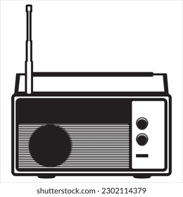 simple radio classic vector so retro technology