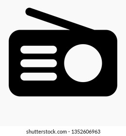 Simple radio icon vector logo template.