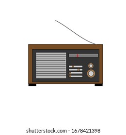 simple radio image design that still uses wood